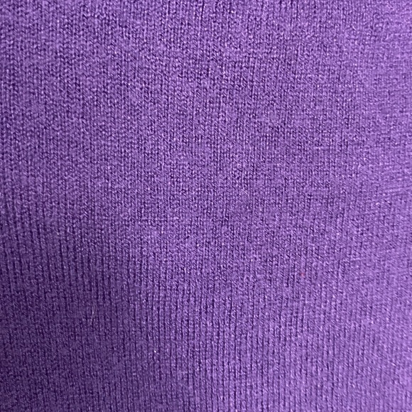 Karen Scott Women’s Small Plum Sweater Crew Neck Zipper in back - Picture 8 of 8